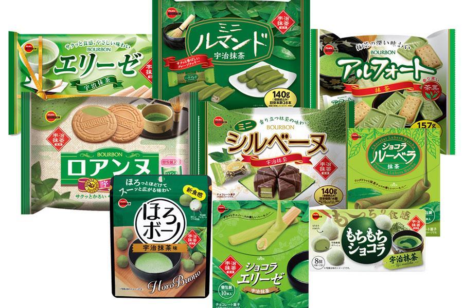 ４月１６日から発売、ブルボンの抹茶シリーズ（新商品７種、既存品２種）