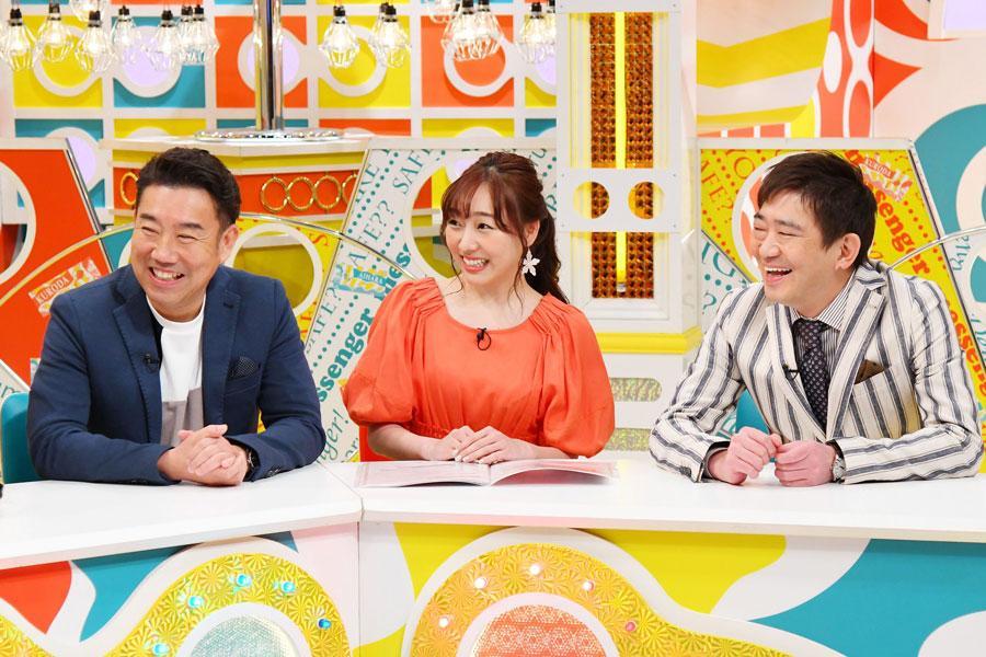 　左からメッセンジャーのあいはら、須田亜香里、メッセンジャーの黒田