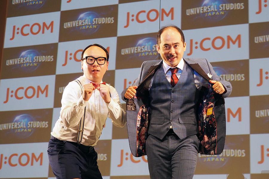お笑いコンビ・トレンディエンジェルのふたり。左からたかし、斎藤司