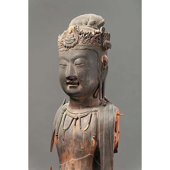 重要文化財　木造　観音菩薩立像（部分）隋時代　大阪・堺市博物館