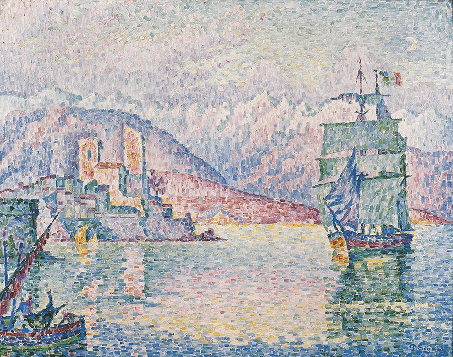 ポール・シニャック《アンティーブ、夕暮れ》1914年