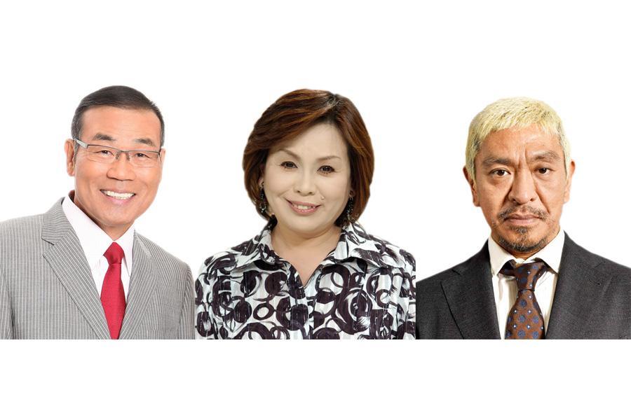 　Ｍ-１グランプリ２０１９で審査員を務める（左からオール巨人、上沼恵美子、松本人志）