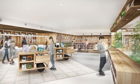 　「大丸須磨店」の４階に新設される「名谷図書館（仮称）」のイメージ　提供：神戸市