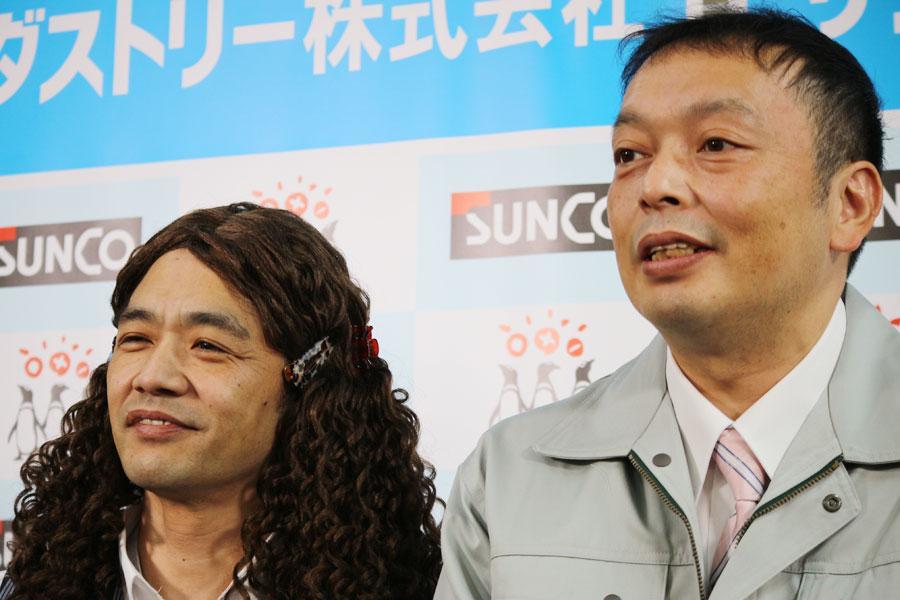 　「僕たちにうってつけの場所と企画を提供してくれて本当にありがたい」と話す中川家・剛（左）と礼二（１月２７日・東大阪市）