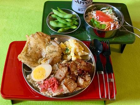 １００円ショップのキャンプギア風アイテムが大活躍！