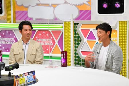 　毎日放送『戦え！スポーツ内閣』ゲストの井川慶氏（左）と斉藤和巳氏