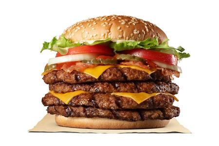 　「マキシマム超ワンパウンドビーフバーガー」（単品１６００円、セット１９００円）