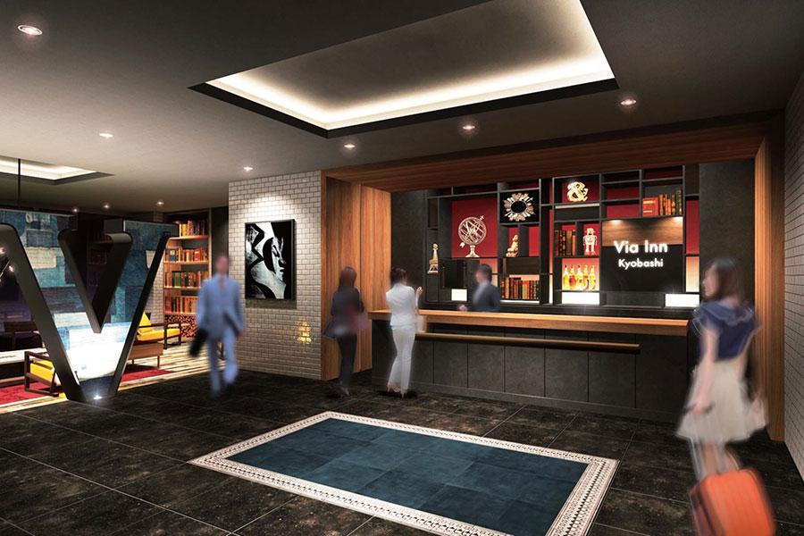 水都大阪、賑わいと活気をイメージしたフロント