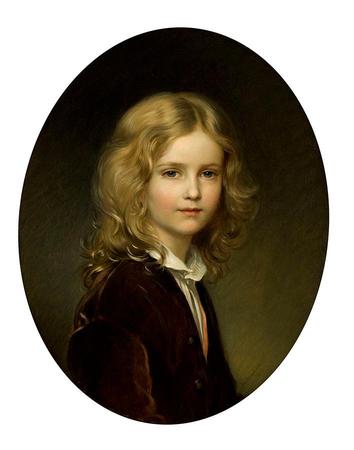 　《リヒテンシュタイン侯フランツ１世、８歳の肖像》　１８６１年　油彩・キャンヴァス （Ｃ）ＬＩＥＣＨＴＥＮＳＴＥＩＮ． Ｔｈｅ Ｐｒｉｎｃｅｌｙ Ｃｏｌｌｅｃｔｉｏｎｓ