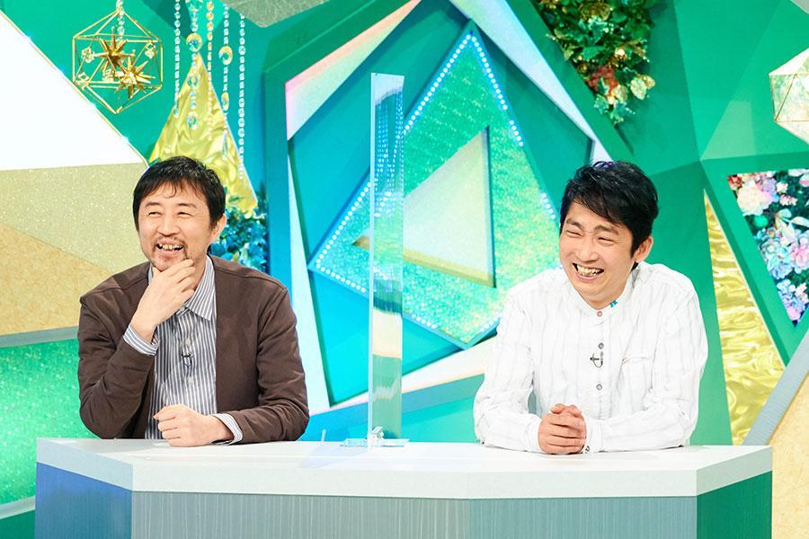 　左から、ゲストのお笑い芸人のザ・プラン９・お～い久馬、ＮＯＮ ＳＴＹＬＥ・石田明（Ｃ）ＡＢＣテレビ
