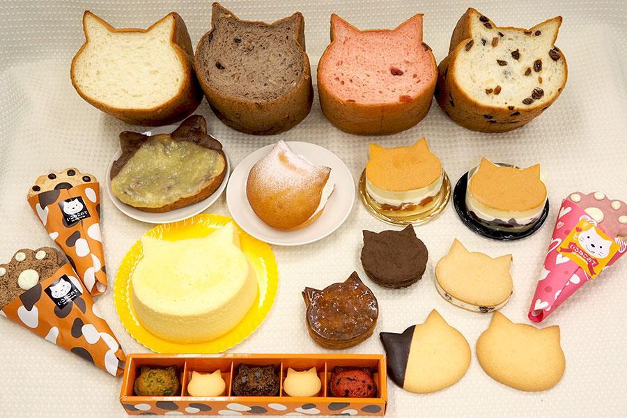 　食パンやマリトッツォ、ショコラパイなど…すべて猫の形！