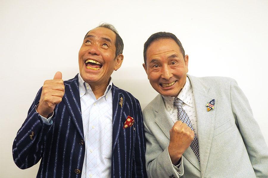 　２０２２年でコンビ結成から５０年を迎えた、お笑いコンビ・ザ・ぼんち（左からぼんちおさむ、里見まさと）