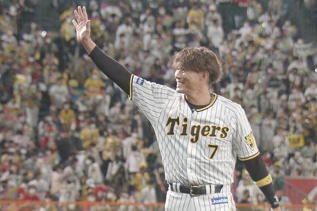 ②阪神タイガースユニホーム　糸井嘉男 美品】 阪神タイガース ビジター ユニフォーム 糸井嘉男 7番