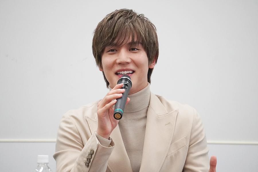 舞台『歌妖曲～中川大志之丞変化～』で主演を務める中川大志（24日・大阪市内）