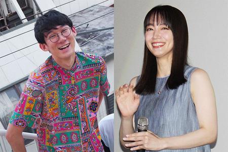 　左からロングコートダディ堂前（２０２１年６月撮影）、吉岡里帆（２０２２年５月撮影）