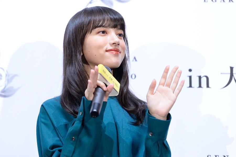 　地元・大阪の映画館で舞台挨拶をおこなった女優・清原果耶（１０月２４日・大阪市内）