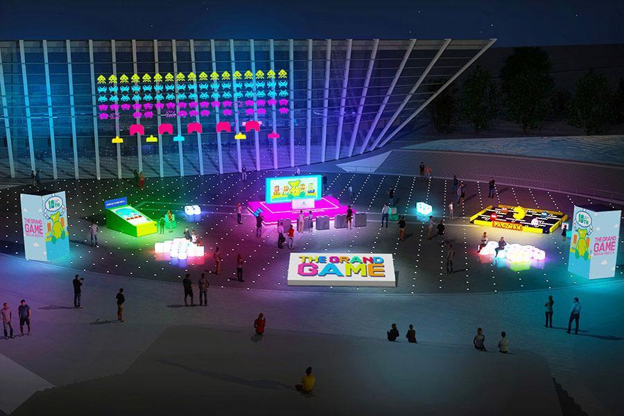グランフロント大阪 夜の広場に巨大スクリーン…開業10周年で/関西/芸能/デイリースポーツ online