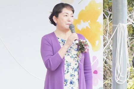 　イベント『高知県観光博覧会　牧野博士の新休日』の開幕セレモニーに出席した松坂慶子（３月２５日・牧野植物園）