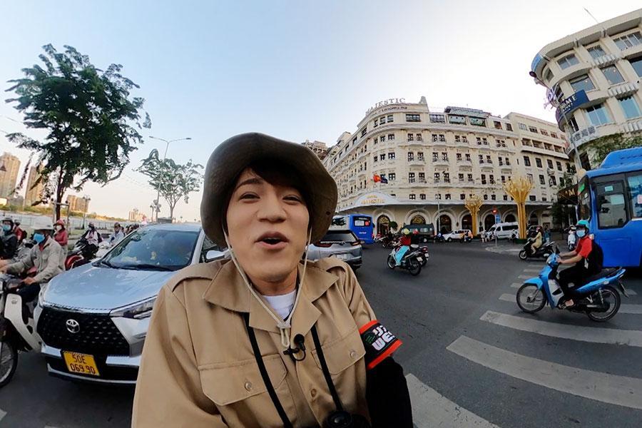 　5月21日放送の『リア突WEST』でベトナムロケをおこなう神山智洋ⒸABCテレビ