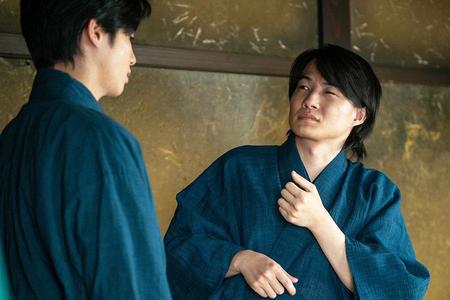 　第４７回のシーン。竹雄（志尊淳）の言葉に身構える万太郎（神木隆之介）（Ｃ）ＮＨＫ