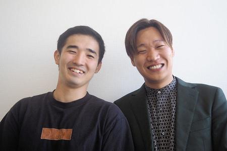 『ytv漫才新人賞決定戦』ROUND1でトップ通過後のぐろう（家村涼太、高松巧）