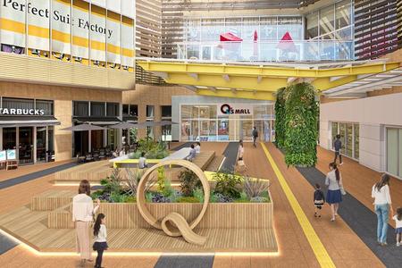 　あまがさきキューズモール２階エントランス「きゅ～ずまえ」イメージ図