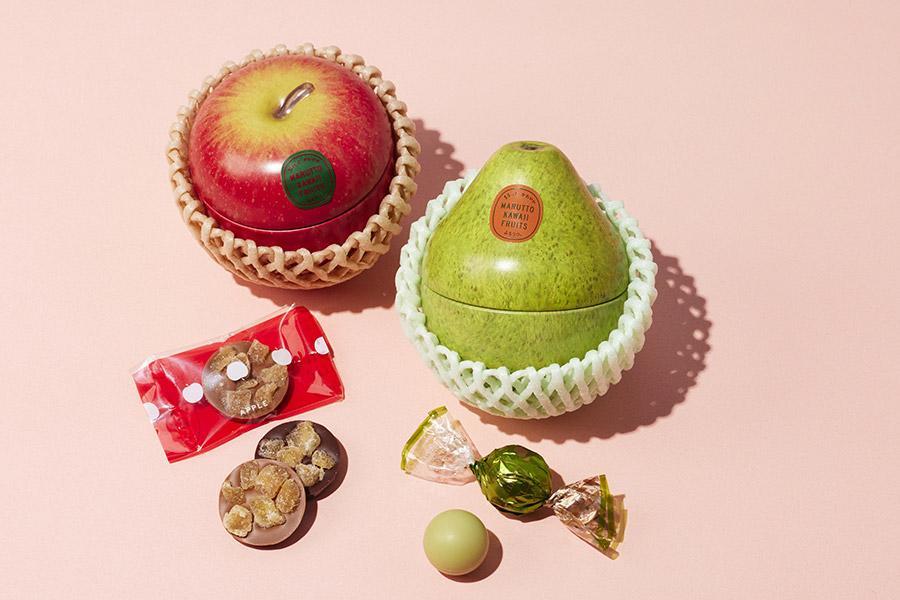 「まるっとフルーツ缶」（りんご・オレンジ・おおきないちご・もも・洋梨 ）864円