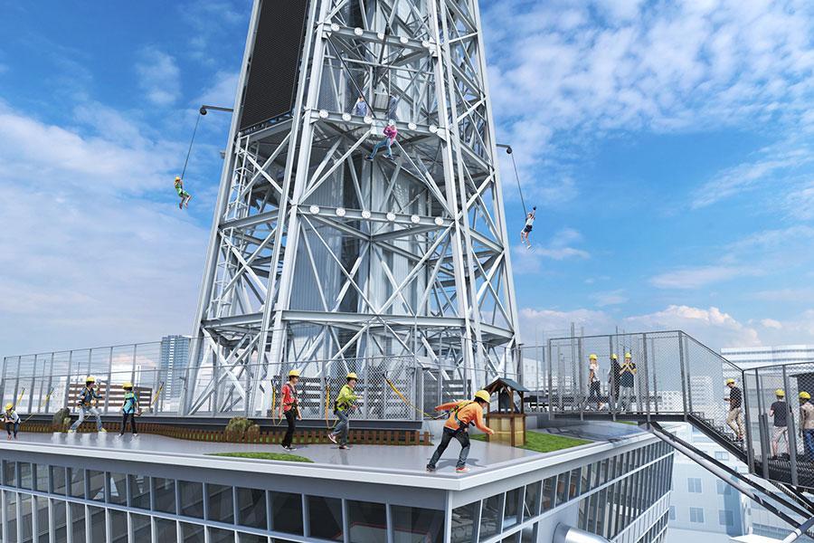 「通天閣」に今夏オープン予定の体験型アトラクション『Dive＆Walk』