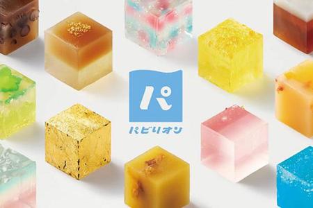 　４月２４日～３０日に販売されるキューブ型羊羹「パビリオン」