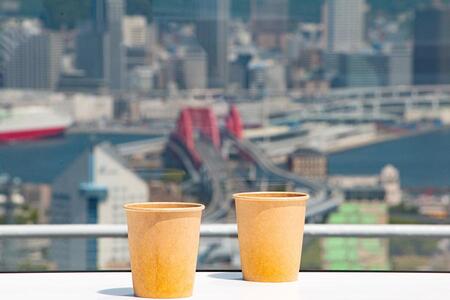 神戸の絶景とともにコーヒーを味わう企画が