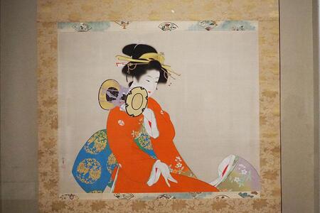 　上村松園『鼓の音』１９４０年 松柏美術館、前期３/２９～５/１１展示