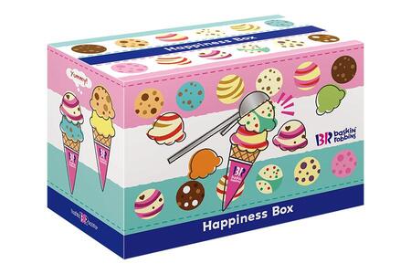 「サーティワンなりきりセット付き！ハピネスボックス」パッケージ