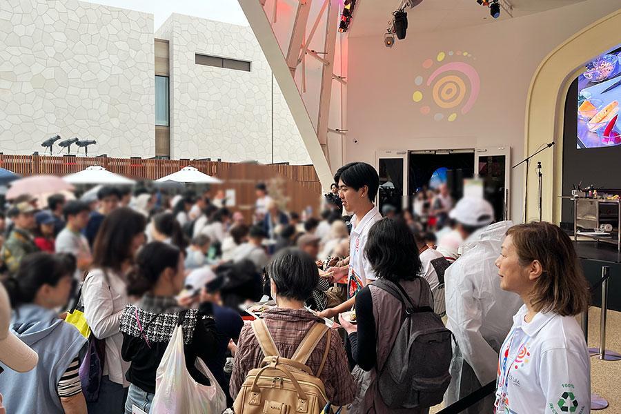 万博会場内のオーストラリアパビリオンでの様子（５月９日撮影）