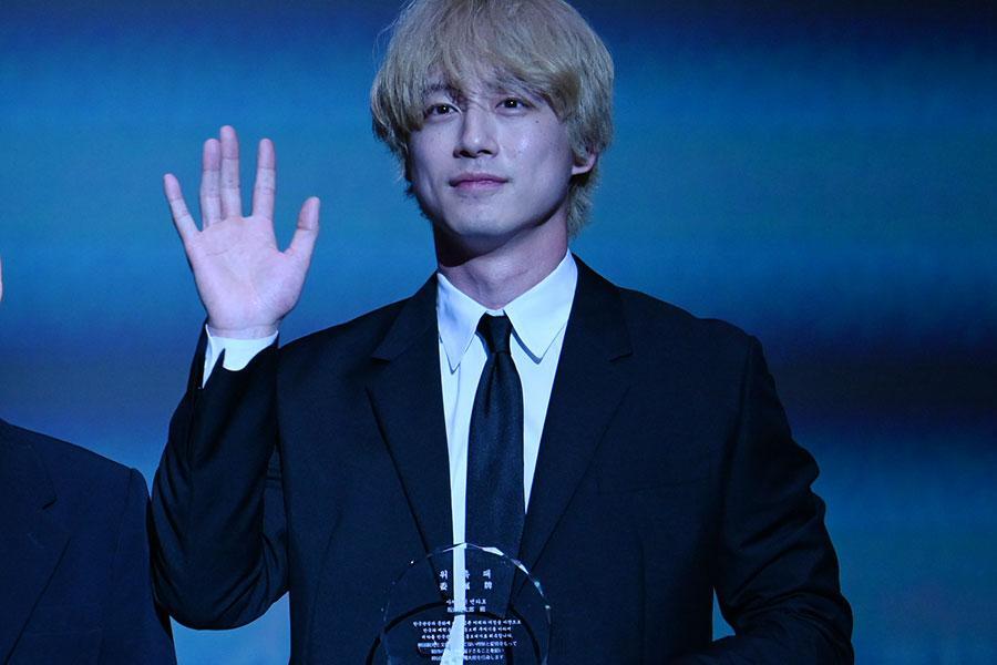 　「韓国観光名誉広報大使」に任命された坂口健太郎（５月１３日・大阪市内）