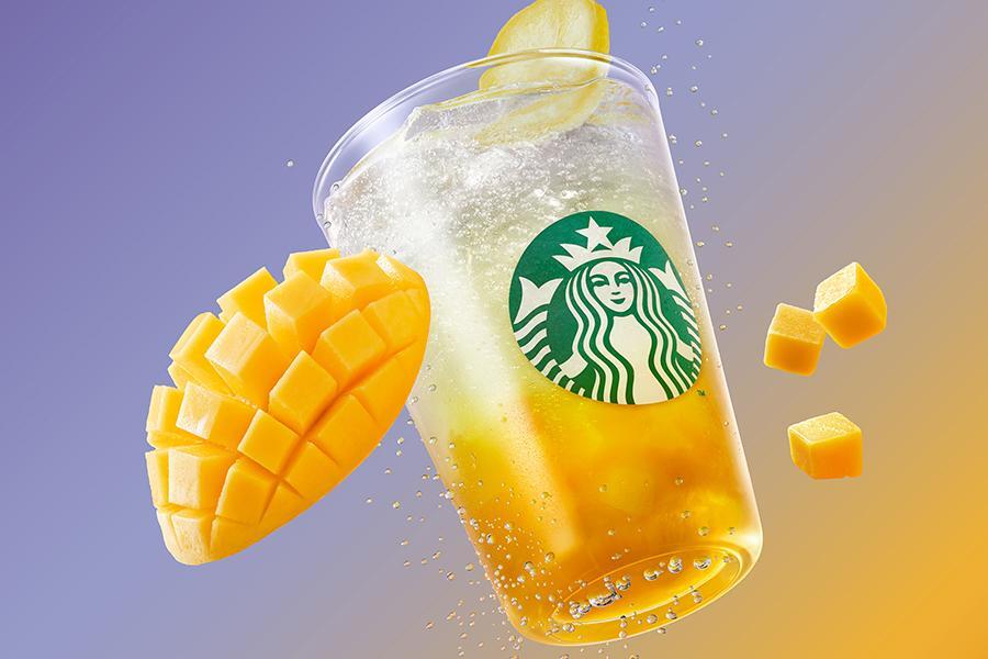 　スターバックス新作ドリンク「チラックス ソーダ マンゴー」（５７９円～）