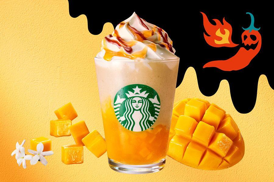 スターバックス夏季限定フラペチーノ「ホットハニー オリエンタル マンゴー ＆ ティー フラペチーノ」761円～