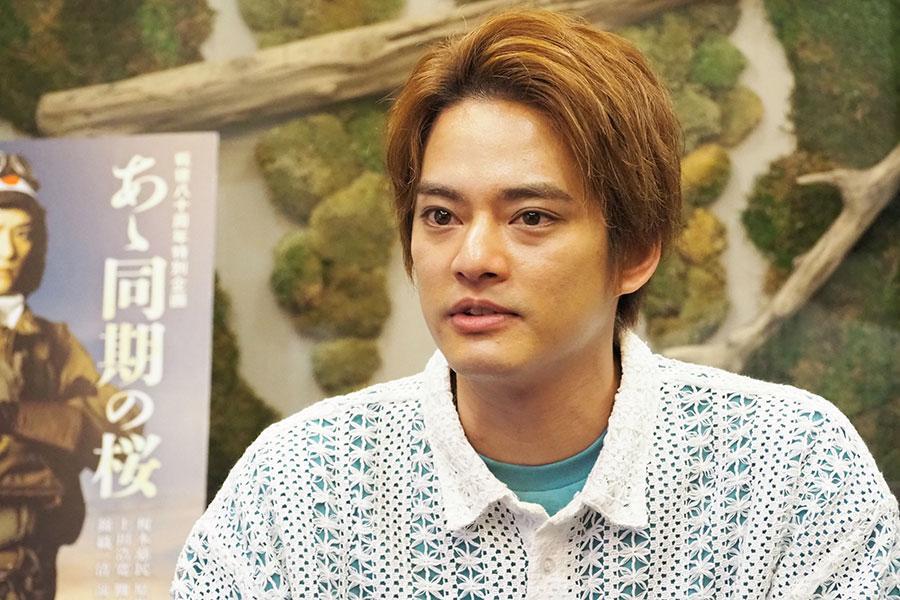 舞台『あゝ同期の桜』取材会に出席した中山優馬（６月６日・大阪市内）