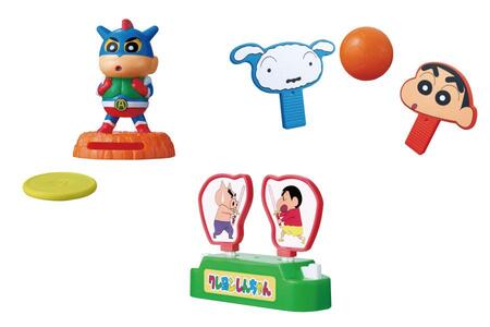 マクドナルドの「ハッピーセット クレヨンしんちゃん おもちゃ」、第１弾の３品
