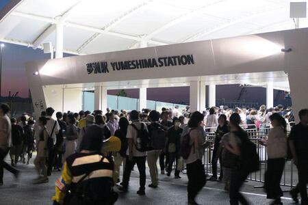 　『２０２５大阪・関西万博』６月２８日のイベント『大曲の花火』終了後の様子（Ｌｍａｇａ.ｊｐ撮影）