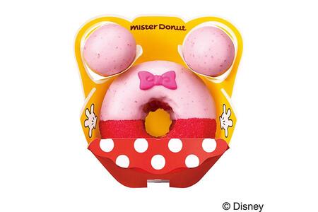 　ミスタードーナツ新商品「ディズニー スマイルコレクション」の「ふわふわシューストロベリーリング＜ミニーマウス＞」（３３４円～）