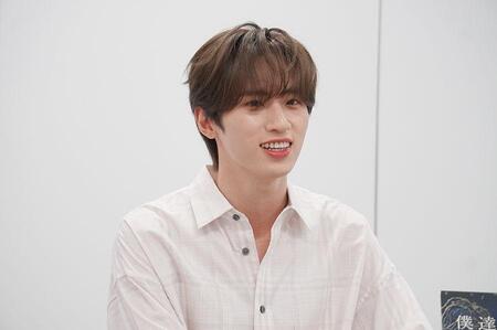 　ドラマ『僕達はまだその星の校則を知らない』（カンテレ）の取材会に登場したＩＮＩの許豊凡（７月１２日・大阪市内）