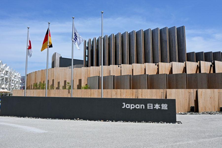 　パビリオンの建物自体が循環を表す日本館（２０２５年６月２０日／大阪・関西万博）