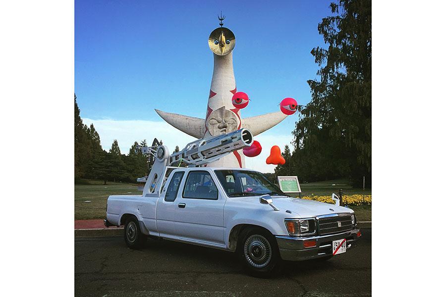 　『ＯＳＡＫＡ ＡＲＴ ＶＩＢＥＳ』で見られる大型作品「穀（たなつ）」。作家はＹｏｔｔａ （木崎公隆、山脇弘道）　©おおさかカンヴァス ２０１６ 主催大阪府