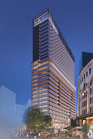 「（仮称）難波千日前地点再開発プロジェクト」より、商・働・泊の複合ランドマークを目指す