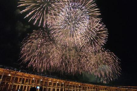 　『大阪・関西万博』で９月６日（土）よりスタートした『ＥＸＰＯ Ｔｈａｎｋｓ 花火大会』の様子（１９時頃・Ｌｍａｇａ.ｊｐ撮影）