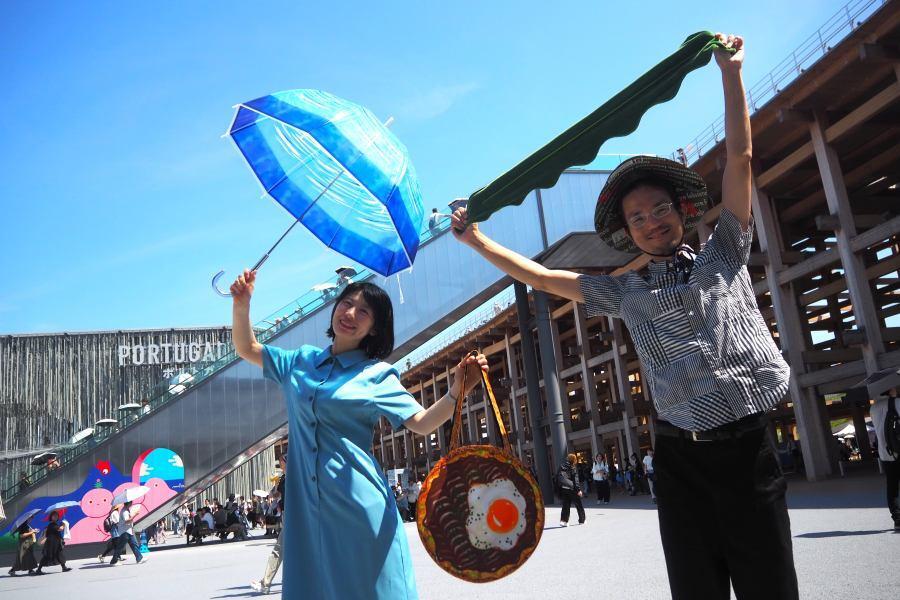 ユニークな商品を多数扱う「フェリシモ」。ポルトガル館の向いに店舗を構えている（撮影９月９日：大阪・関西万博）