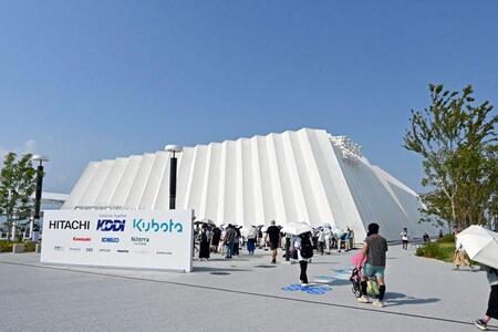 　「未来の都市」の外観（撮影：８月２５日／大阪・関西万博）