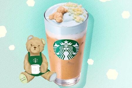 　スターバックス×ジェラートピケのコラボドリンク「ピケ モコ ブーケ ティー ラテ」のイメージ。Ｔａｌｌサイズのみ（持ち帰り６７８円、店内利用６９０円）