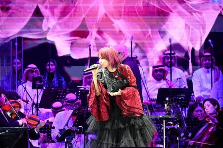 　サウジアラビアナショナルデーに出演したＬｉＳＡ（９月２３日：大阪・関西万博／撮影 太田浩子）