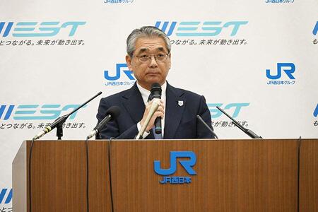　ＪＲ西日本 倉坂昇治社長（１０月１５日 Ｌｍａｇａ.ｊｐ撮影）